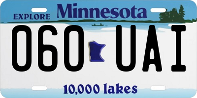 MN license plate 060UAI