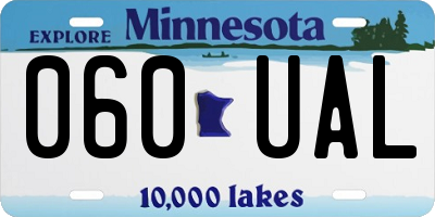 MN license plate 060UAL