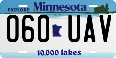 MN license plate 060UAV