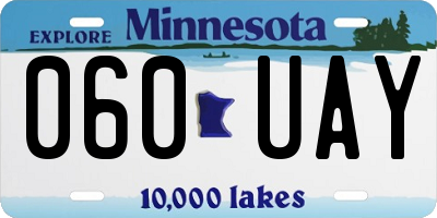 MN license plate 060UAY