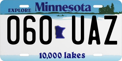 MN license plate 060UAZ