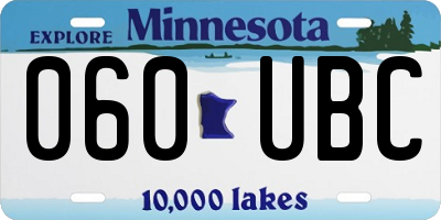 MN license plate 060UBC