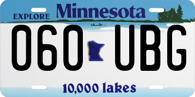 MN license plate 060UBG