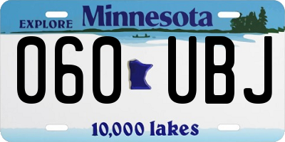 MN license plate 060UBJ