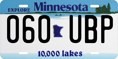 MN license plate 060UBP