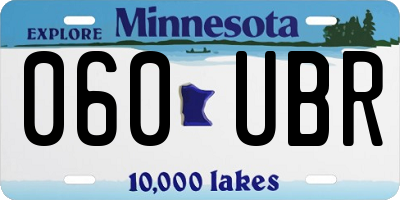 MN license plate 060UBR