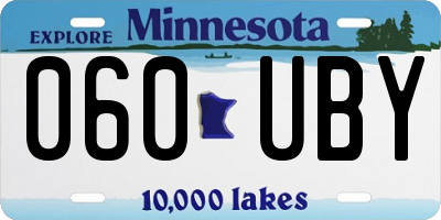 MN license plate 060UBY