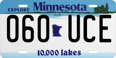 MN license plate 060UCE