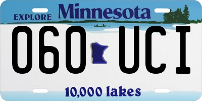 MN license plate 060UCI