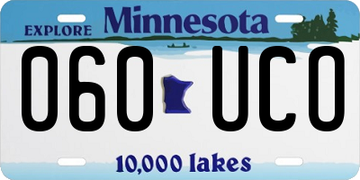 MN license plate 060UCO