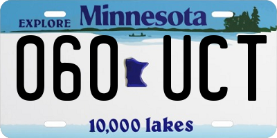 MN license plate 060UCT