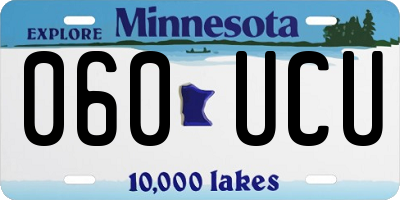 MN license plate 060UCU