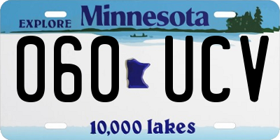 MN license plate 060UCV