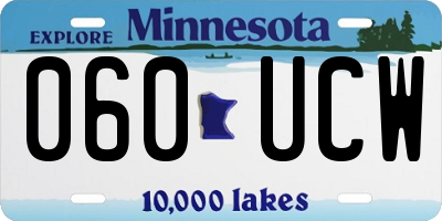 MN license plate 060UCW