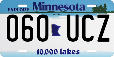 MN license plate 060UCZ