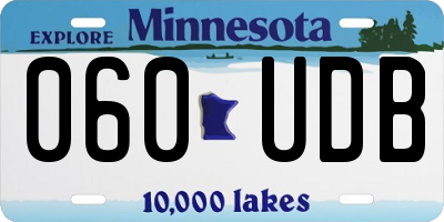 MN license plate 060UDB