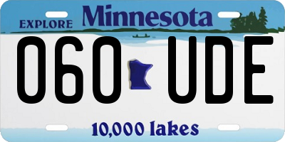 MN license plate 060UDE