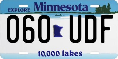 MN license plate 060UDF