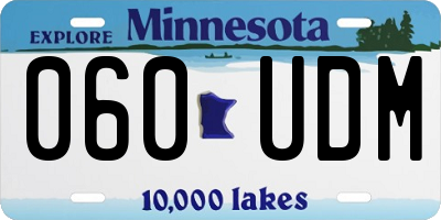 MN license plate 060UDM