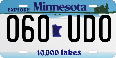 MN license plate 060UDO