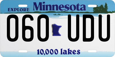 MN license plate 060UDU