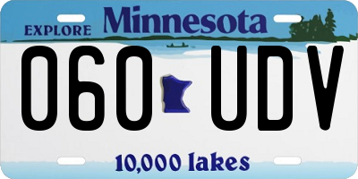 MN license plate 060UDV