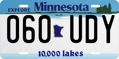 MN license plate 060UDY