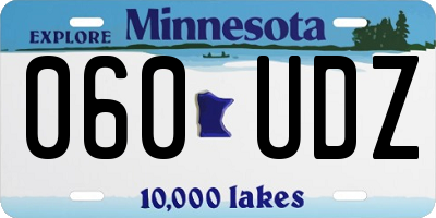 MN license plate 060UDZ