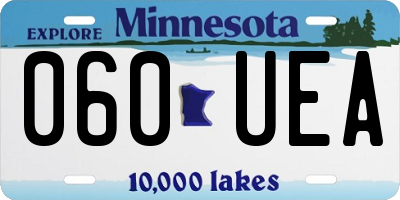MN license plate 060UEA