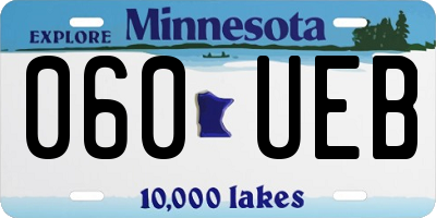 MN license plate 060UEB