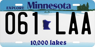 MN license plate 061LAA