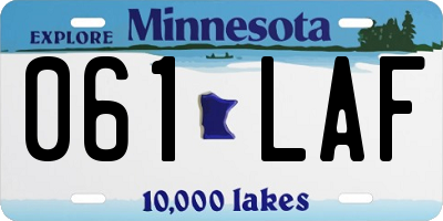 MN license plate 061LAF