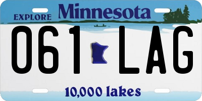 MN license plate 061LAG