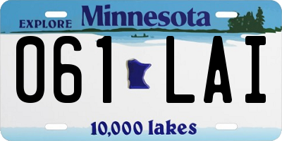 MN license plate 061LAI