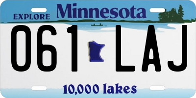 MN license plate 061LAJ