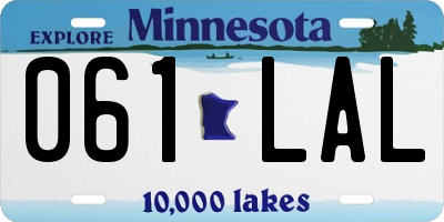 MN license plate 061LAL