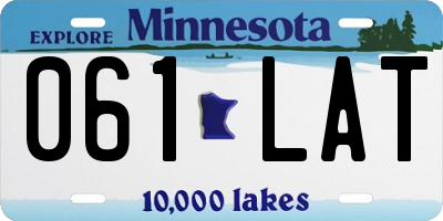 MN license plate 061LAT