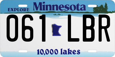 MN license plate 061LBR