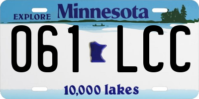MN license plate 061LCC