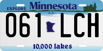 MN license plate 061LCH