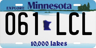 MN license plate 061LCL