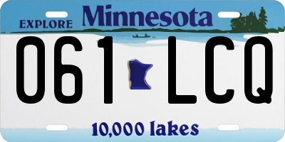 MN license plate 061LCQ