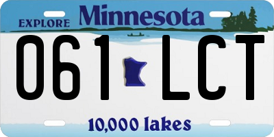 MN license plate 061LCT