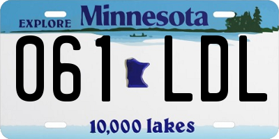MN license plate 061LDL