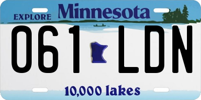 MN license plate 061LDN