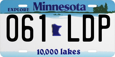MN license plate 061LDP