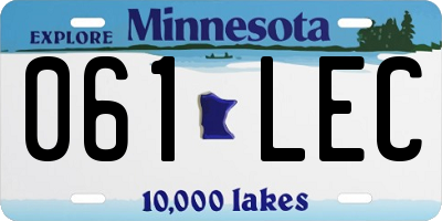 MN license plate 061LEC
