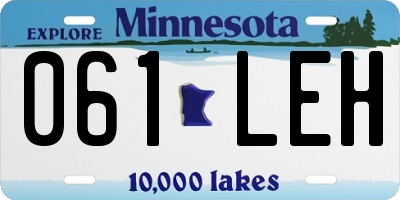 MN license plate 061LEH