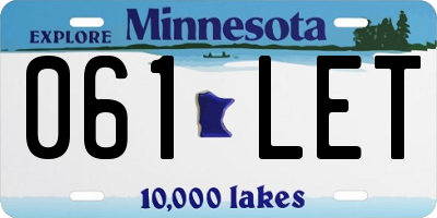 MN license plate 061LET