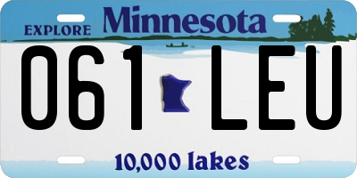 MN license plate 061LEU